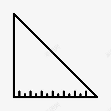 尺子工具三角形图标