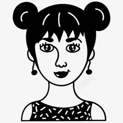 一套购物人物女学生头像青少年本科生高清图片