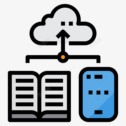 云存储在线教育36线颜色svg_新图网 https://ixintu.com 存储 在线教育 颜色