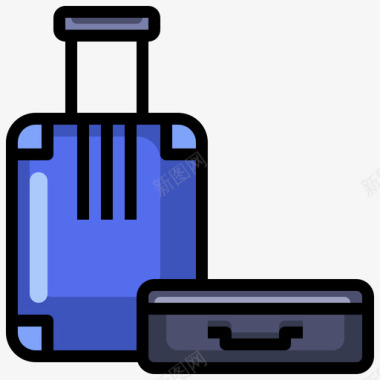 行李172机场线性颜色图标