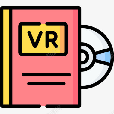 光盘虚拟现实112线性彩色图标