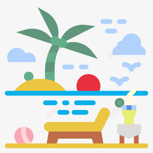 海滩度假假日24公寓svg_新图网 https://ixintu.com 海滩 度假 假日 公寓