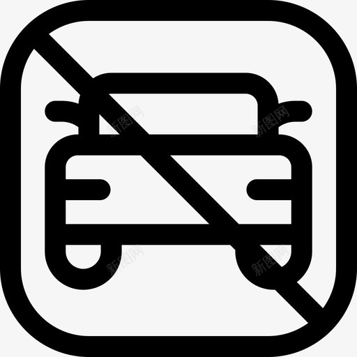 禁止车辆信号和禁令10线性svg_新图网 https://ixintu.com 禁止 车辆 信号 禁令 线性