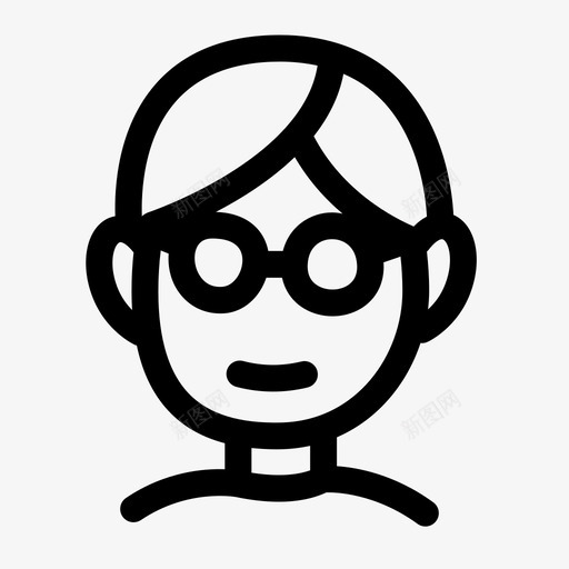 人格拉sses书呆子svg_新图网 https://ixintu.com 格拉 sses 书呆子 微笑 Drawn