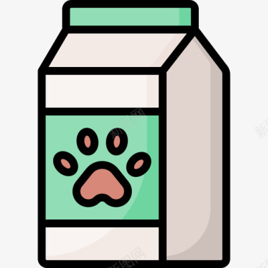 牛奶宠物店92线性颜色图标