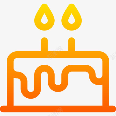 生日蛋糕婴儿160线性颜色图标