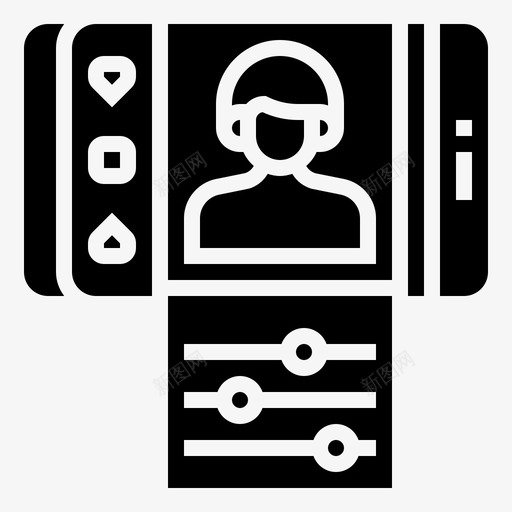 编辑控制照片svg_新图网 https://ixintu.com 编辑 控制 照片 设置 工作室 mobileapplicationglyph