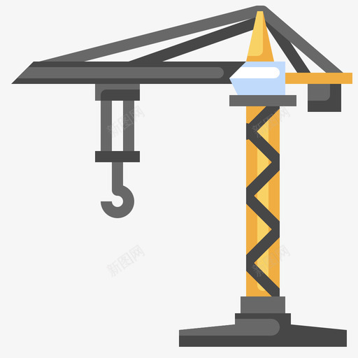 塔式起重机建筑和施工7扁平svg_新图网 https://ixintu.com 塔式 起重机 建筑 施工 扁平