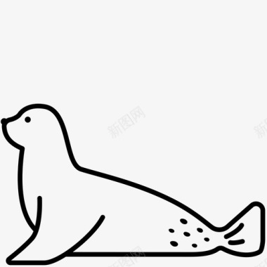 海豹动物北极图标