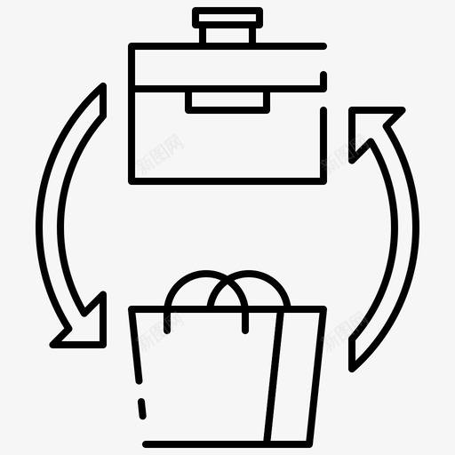 b2c商务客户svg_新图网 https://ixintu.com b2c 商务 客户 市场 营销 tanahcon 黑白 电子商务