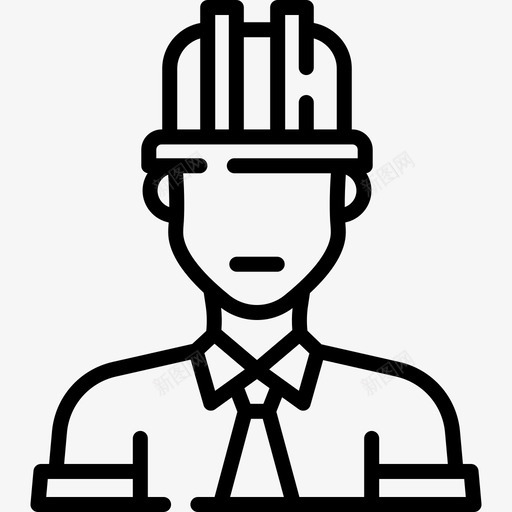 工程师工作和职业化身6线性svg_新图网 https://ixintu.com 工程师 工作 职业 职业化 化身 线性