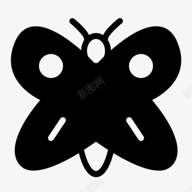 蝴蝶动物美容昆虫图标