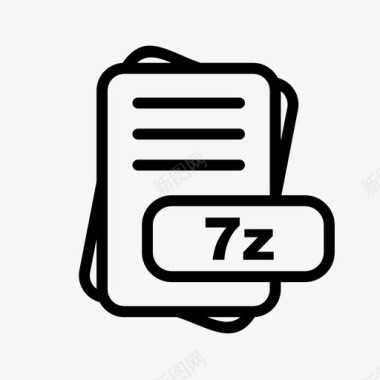 7z文件扩展名文件格式文件类型集合图标包图标