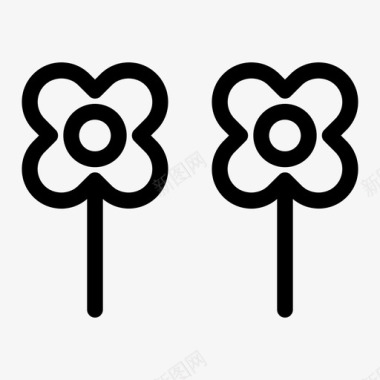花卉植物花卉设计图标