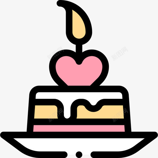 蛋糕块派对和庆祝45线性颜色svg_新图网 https://ixintu.com 蛋糕 派对 庆祝 线性 颜色