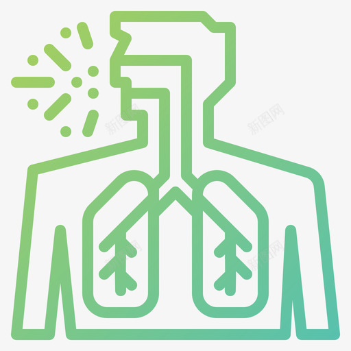 呼吸系统冠状病毒61梯度svg_新图网 https://ixintu.com 呼吸系统 冠状 病毒 梯度