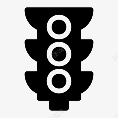 交通灯红绿灯路灯图标