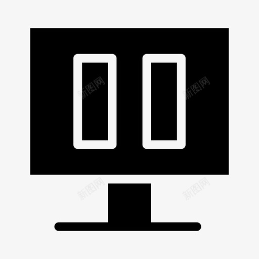 控制桌面暂停svg_新图网 https://ixintu.com 控制 桌面 暂停 播放器 计算机 设备 电子 字符集