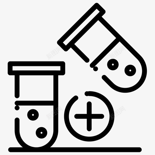 试管健康医学svg_新图网 https://ixintu.com 试管 医学 健康 科学 虚线