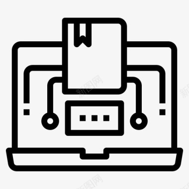 在线学习在线课程3线性图标