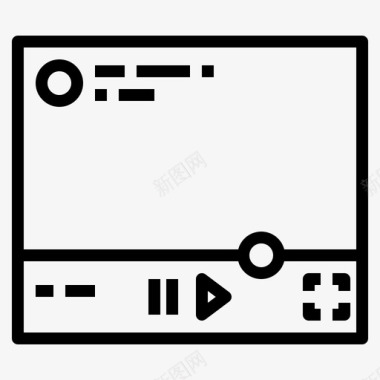 视频播放器在线课程大纲图标