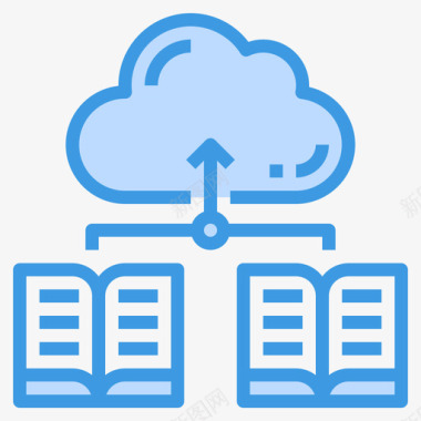 云存储在线教育37蓝色图标