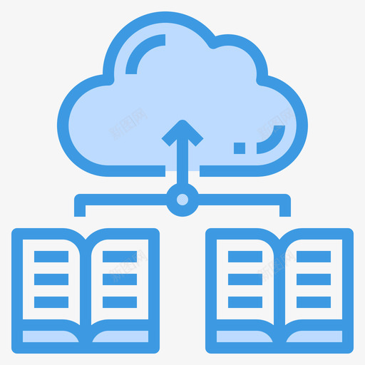 云存储在线教育37蓝色svg_新图网 https://ixintu.com 存储 在线教育 蓝色