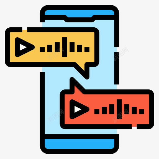 语音留言在家工作2线性颜色svg_新图网 https://ixintu.com 语音 留言 在家 工作 线性 颜色