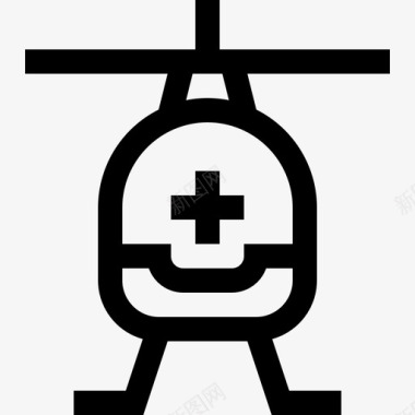 直升机医疗服务9直线型图标
