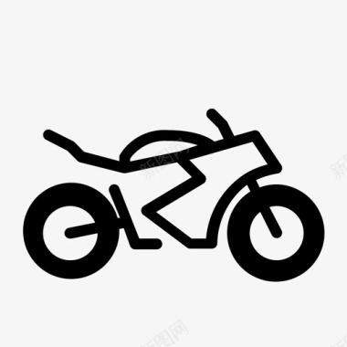 运动自行车摩托车运输图标