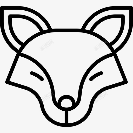 狐狸北极39直线型svg_新图网 https://ixintu.com 狐狸 北极 直线 线型