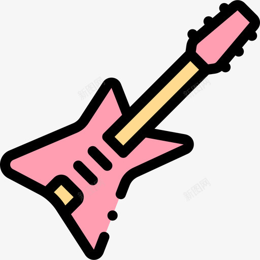 摇滚吉他派对和庆祝45线性颜色svg_新图网 https://ixintu.com 摇滚 吉他 派对 庆祝 线性 颜色
