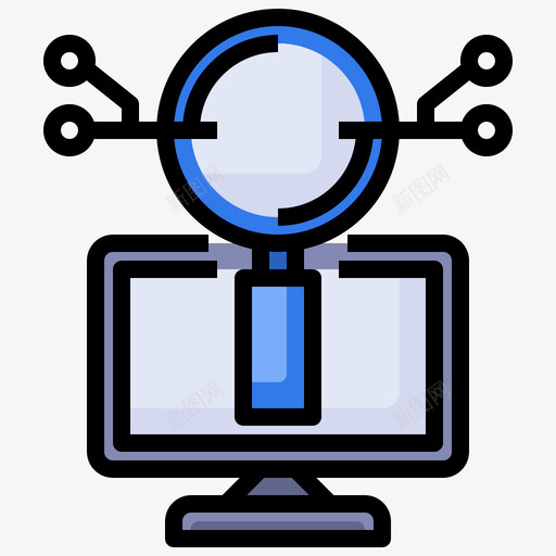 计算机商业分析4线性颜色svg_新图网 https://ixintu.com 计算机 商业 分析 线性 颜色