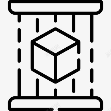 立方体虚拟现实113线性图标