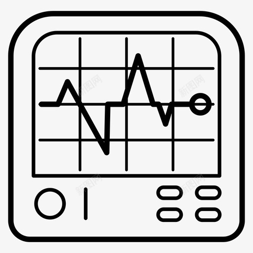 心电监护电脑医院svg_新图网 https://ixintu.com 心电 监护 电脑 医院 系统 医疗 线路 图标