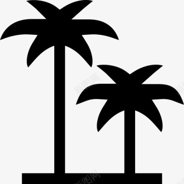 棕榈树丛林24填充图标