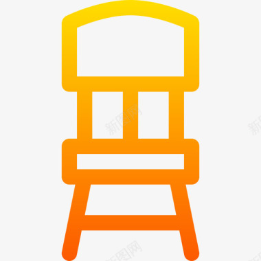 椅子家居用品41线性颜色图标
