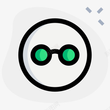 眼镜网络应用程序3圆形图标