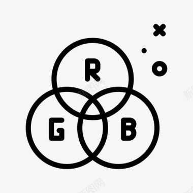 Rgb平面设计167线性图标