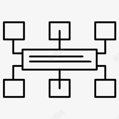 网络通信流程图图标