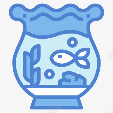鱼缸宠物64蓝色图标