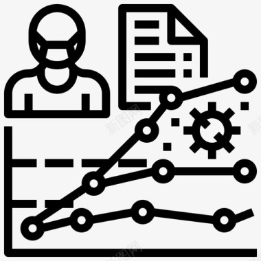 患者冠状病毒与经济线性图标