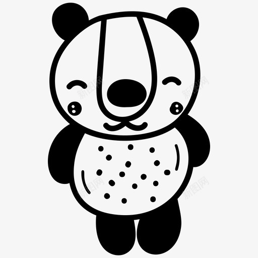 可爱的熊猫熊可爱的熊猫熊猫卡通svg_新图网 https://ixintu.com 可爱 熊猫 爱的 野生动物 矢量图 矢量 字形 动物 一套 卡通 猫熊