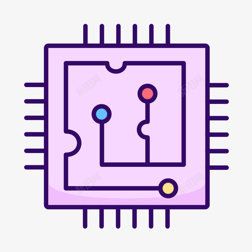 电子技术svg_新图网 https://ixintu.com 电子技术 填充 扁平 手绘 多色 精美 可爱 芯片