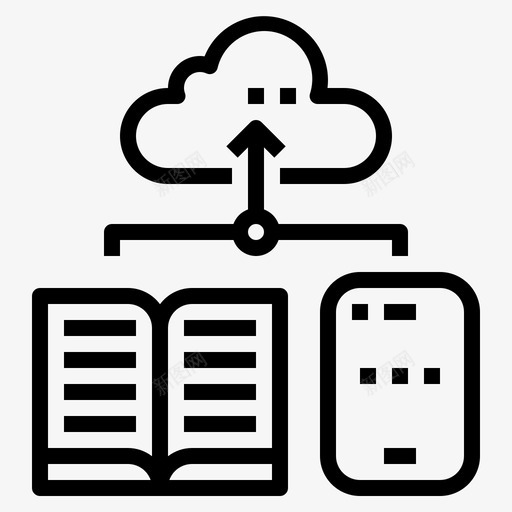 云存储在线教育33线性svg_新图网 https://ixintu.com 存储 在线教育 线性