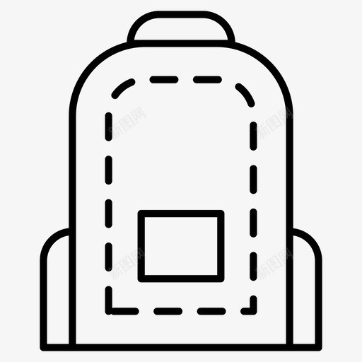 背包时尚学校svg_新图网 https://ixintu.com 时尚 旅游 背包 学校 黑色 轮廓