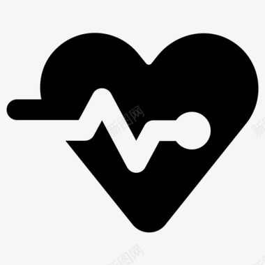 心率心脏心电图图标