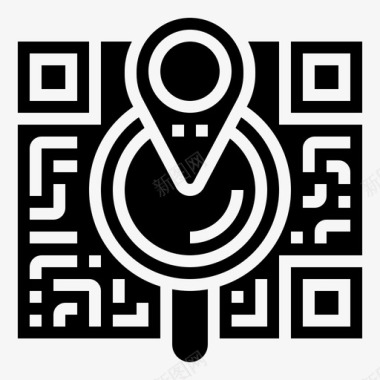 位置地图条形码和QRCodeGlyph2图标