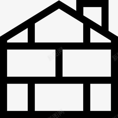 砖房建筑家图标