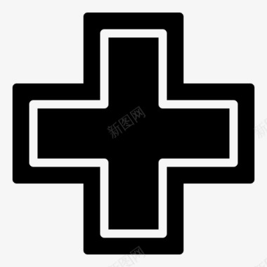 医疗十字架健康图标